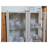 Wood / Glass-Door Lighted Curio Cabinet 3-Glass Shelf 35 1/2' wide x 16' deep x 70 1/2' tall