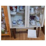 Wood / Glass-Door Lighted Curio Cabinet 3-Glass Shelf 35 1/2' wide x 16' deep x 70 1/2' tall
