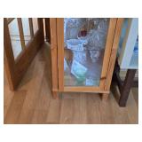 Wood / Glass-Door Display Cabinet 1-door/4-Glass Shelf 17 1/2' wide x 13' deep x 70 1/2' tall