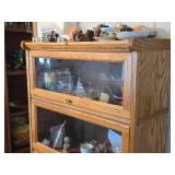 Vintage Oak Wood / Glass-Door Barrister Bookcase 4-door 31' wide x 13' deep x 57' tall