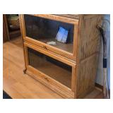 Vintage Oak Wood / Glass-Door Barrister Bookcase 4-door 31' wide x 13' deep x 57' tall