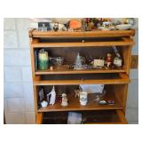 Vintage Oak Wood / Glass-Door Barrister Bookcase 4-door 31' wide x 13' deep x 57' tall