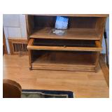 Vintage Oak Wood / Glass-Door Barrister Bookcase 4-door 31' wide x 13' deep x 57' tall