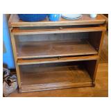Vintage Oak Wood / Glass-Door Barrister Bookcase 2-door 31' wide x 13' deep x 30' tall