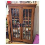 Wood / Glass-Door Bookcase 2-door/6-Wood Shelf 26' wide x 8' deep x 45' tall