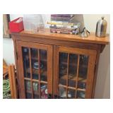 Wood / Glass-Door Bookcase 2-door/6-Wood Shelf 26' wide x 8' deep x 45' tall