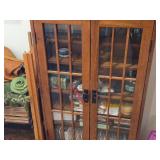 Wood / Glass-Door Bookcase 2-door/6-Wood Shelf 26' wide x 8' deep x 45' tall