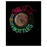 Vintage Coca-Cola Neon Sign with Clock