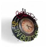 Vintage Coca-Cola Neon Sign with Clock