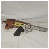 Taurus M44 Stainless, Ported, Vent Rib 44 Mag, 6', Like New, Leather Holster