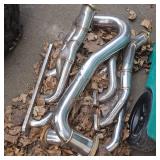 Chevy Small Block Headers, Machined Stainless w/Crossover Pipe