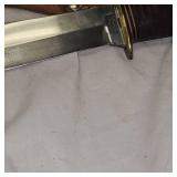 Western Knife Leather Handle and Sheath, As New 'old'