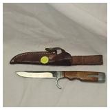 Olson-USA-704 Brown Leather Sheath Knife