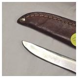 Olson-USA-704 Brown Leather Sheath Knife