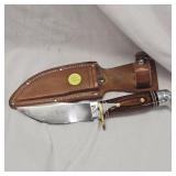 Western USA Classic Knife w/Leather Sheath
