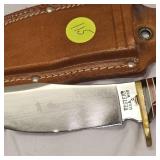 Western USA Classic Knife w/Leather Sheath
