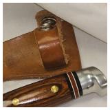 Western USA Classic Knife w/Leather Sheath
