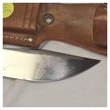 Western USA Classic Knife w/Leather Sheath