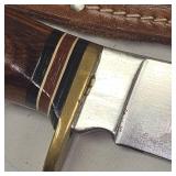 Western USA Classic Knife w/Leather Sheath