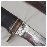 Schrade 491 w/Leather Sheath