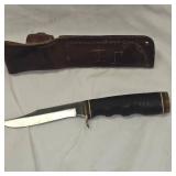 Schrade 491 w/Leather Sheath
