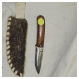 Beautiful Handmade Knife w/Deer Hide Sheath