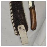 Beautiful Handmade Knife w/Deer Hide Sheath