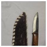 Beautiful Handmade Knife w/Deer Hide Sheath