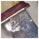 Decora 'Solingen Germany' Elk Horn Handle Carved, Leather Sheath