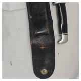 Buck 118 USA w/Black Leather Sheath