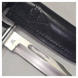 Buck 119 USA w/Black Leather Sheath