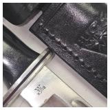 Buck 119 USA w/Black Leather Sheath