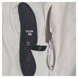 Buck 136 w/ Black Leather Sheath