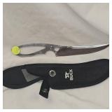 Buck 136 w/ Black Leather Sheath