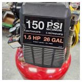 Craftsman 1.5 HP 26 Gallon Vertical Air Compresser with Hose