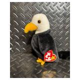TY Beanie Babies - 4 Plush Toys: Koala, Toucan, puffer and Penguin