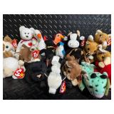 Ty Beanie Babies Plush Collection - Assorted Characters With Ty Heart Tags