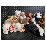 Ty Beanie Babies Plush Collection - Assorted Characters With Ty Heart Tags