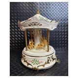 Lenox Santa Millennium Centerpiece Carousel Music Box