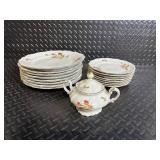 Johann Haviland Bavaria Germany Floral Rose Pattern Dinnerware Set
