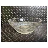Japanese Plate Glass Vase with Green Spiral Pattern, crystal bowl