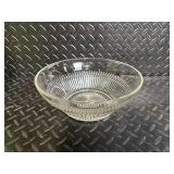 Japanese Plate Glass Vase with Green Spiral Pattern, crystal bowl