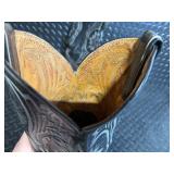 Nocona Western Boots - Embroidered Leather Pull-On Cowboy Boots