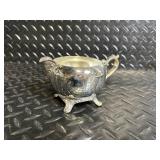 International Silver Co Silver Plate Tea Set with Embossed Tray - 3 Piece