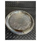 International Silver Co Silver Plate Tea Set with Embossed Tray - 3 Piece