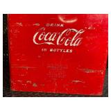 Coca-Cola Vintage Metal Cooler with Lid - Made in USA