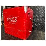 Coca-Cola Vintage Metal Cooler with Lid - Made in USA