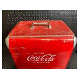 Coca-Cola Vintage Metal Cooler with Lid - Made in USA