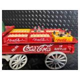 Vintage Coca-Cola Bottles Wagon Tin Toy with Driver and Horses