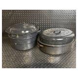 Enamel Cast Iron Dutch Oven Set - Speckled Finish (2-Piece)